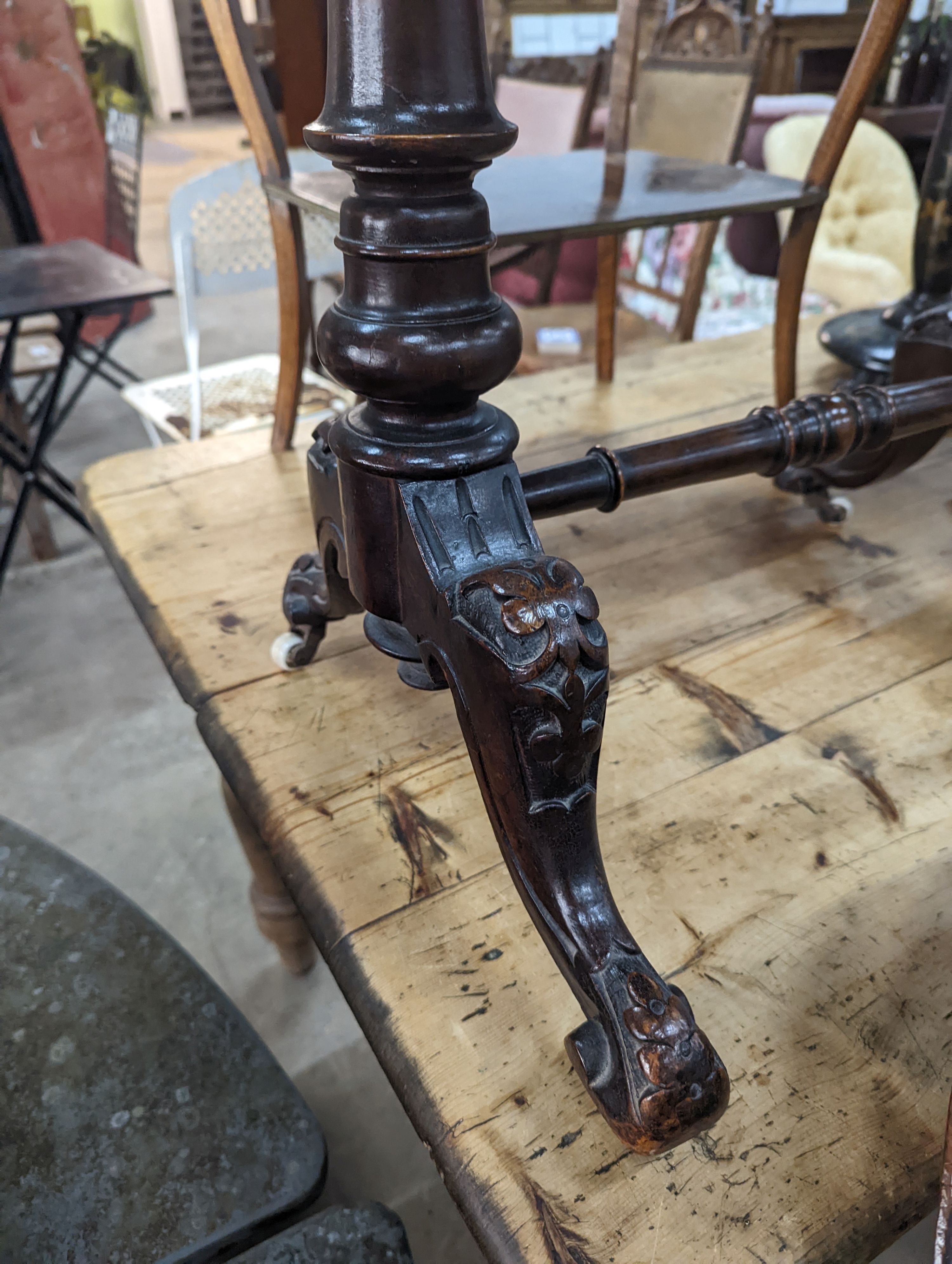 A Victorian marquetry inlaid walnut work table, width 64cm, depth 41cm, height 72cm